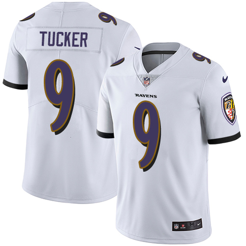 2019 Men Baltimore Ravens #9 Tucker white Nike Vapor Untouchable Limited NFL Jersey